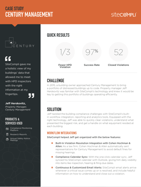 Case Study - Century Management