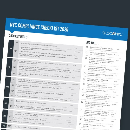 2020 Compliance Checklist