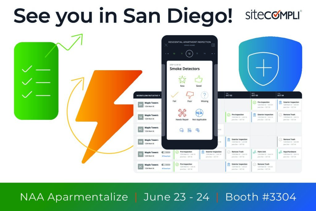 Join SiteCompli at Apartmentalize 2022 - multifamily real estate's biggest event of the year - and learn how to supercharge your operations